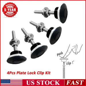 4PCS ALUMINUM BUMPER QUICK RELEASE FASTENERS KIT FOR CAR TRUNK FENDER HATCH LID - Picture 1 of 18