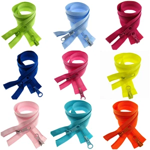 Two Way Nylon Open End Zip - 19" - (48cm) No 5 Chain - 19 Colours Available - Picture 1 of 45
