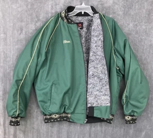 VTG Western Blanket Lined Green Jacket Mens 3XL Aztec Rodeo MADE IN USA - Picture 1 of 14