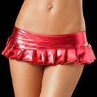 Gorgeous Shiny Patent Leather Pleated Miniskirt For Women's Undergarments