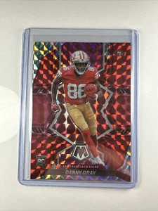 2022 Panini Mosaic Red Sparkle Prizm Danny Gray #338 49ers Rookie RC - Bild 1 von 2