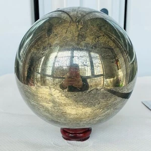 Natural Chalcopyrite Quartz Crystal Ball Energy Reiki Healing 4060G - Picture 1 of 12