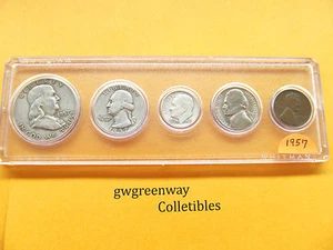 1957 Silver Birth year set 5 coins (other years also) FREE SHIPPING - Picture 1 of 2