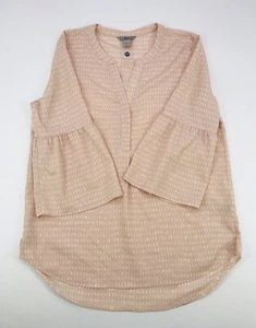 Bass SP Small Petite Peach V Neck Bell Sleeve Shirt Top Blouse Womens - Picture 1 of 5