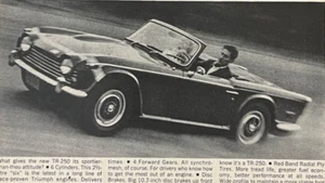 1968 Triumph TR-250 convertible vintage print ad ready to frame and display - Picture 1 of 2