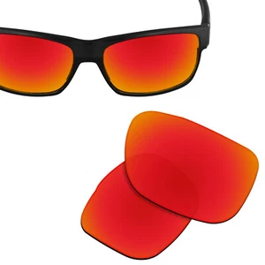Lentes de repuesto polarizadas para gafas de sol Oakley de dos caras naranja rojo UVA y UVB - Imagen 1 de 5
