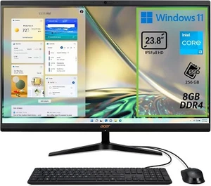 AIO Acer Aspire C24-1700 23,8" i3-1215U 1,20GHz 256GB SSD 8GB Ram WLAN Windows - Bild 1 von 5