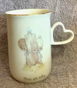 Tazza Precious Moments 1984 Enesco You Art Mine, manico cuore, Jonathan & David - Foto 1 di 5