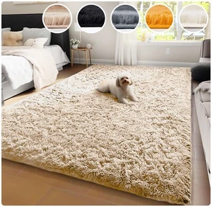 Anti Slip Shaggy Rugs Fluffy Floor Carpets Mat for Bedroom Non Slip Indoor Mats - Picture 1 of 50