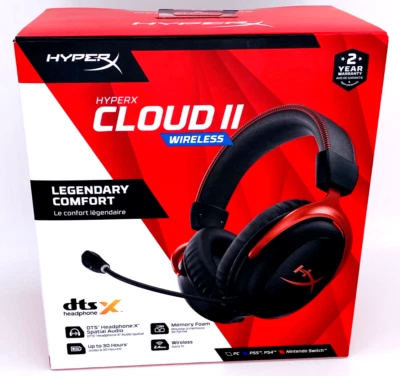HyperX Cloud II Cuffie Wireless Gaming per PC PS5 PS4 Switch NOB - Immagine 1 di 4