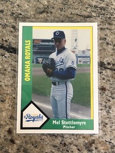 1990 CMC Pre Rookie AAA Omaha Royals Mel Stottlemyre Jr #7 MLB Diamondbacks NMT