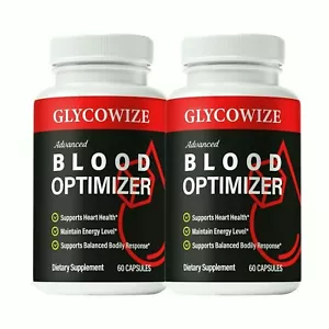 2-Pack Glycowize Blood Optimizer - Glyco Wize Blood Support Pills (120 Capsules) - Picture 1 of 5
