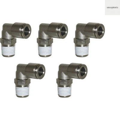 Durable Nickel Plated Brass Push-to-Connect Elbow Fittings - 1/4" X 1/8" - Image 1 of 4