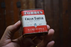 FORBES SPICE VINTAGE AÑOS 30 ST. LOUIS MISSOURI VACÍO METAL LATA CREMA TÁRTARO VACÍO - Imagen 1 de 19