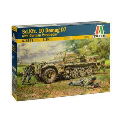ITALERI 6561S - 1:35 Sd.Kfz.10 Demag D7 con Paratr. alemán , modelismo, kit, S Foto 1 de 4