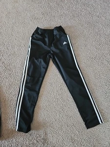Pantalón Jogger Adidas Niñas Tricot Negro Plateado Talla 14 EXCELENTE - Imagen 1 de 3