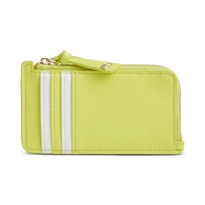 On 34th "Ramonah" Card Case Wallet in Lemon Yellow & White - Picture 1 of 5