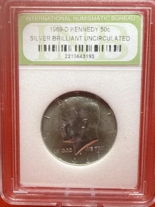 1969 D Kennedy Half Dollar BU Uncirculated Mint State 40% Silver 50c US Coin - Picture 1 of 3