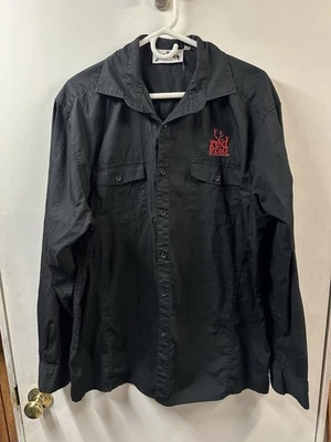 Jim Beam Red Stag Bourbon Black Button Up Long Sleeve Embroidered XL Mens - Image 1 of 4