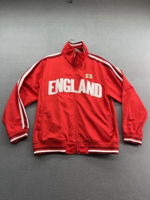 England Track Jacket Mens Large Red Full Zip Soccer Warm Up National Team - Image 1 of 4