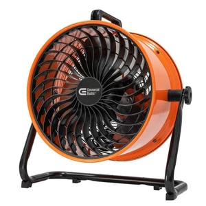 Commercial Electric 16 in. 3-Speed Drum Floor Fan in Orange High Velocity Turbo - Picture 1 of 12