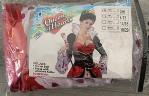 Women’s Queen of Hearts Dress Halloween Costume Sz S Forum Novelties EUC - Picture 1 of 6