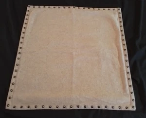 West Elm Algodon Pillow Sham 20"x20" Tan Gold Studs Cotton Square Shape Cover - Picture 1 of 12