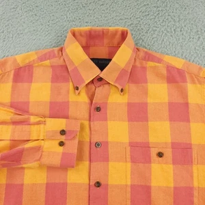 Scott Barber Shirt Mens Medium Plaid Button Down Long Sleeve Pocket Dress Casual - Picture 1 of 14