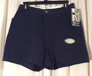 LEE Khaki Women's 8M 30x4x12 Mid Rise Mid Length Navy Blue Stretch Shorts NWT - Picture 1 of 5