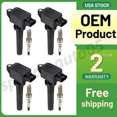 Paquete de 4 bobinas de encendido UF805 y bujías para Mazda CX-5 2014-2020 2,5 L l4 Foto 1 de 4