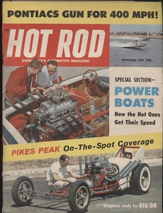 Hot Rod September 1959 Power Boats Pikes Peak Dragsters 051220DBE - Picture 1 of 1