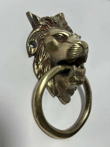 door knocker Made of raw copper lion face shape Very Old Holy Land Cover