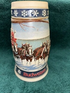 Budweiser Holiday Stein "Lighting The Way Home" von 1995 mit Echtheitszertifikat - Bild 1 von 6