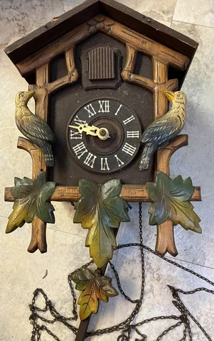 CUCKOO CLOCK German Hand Made 4 Parts Cover