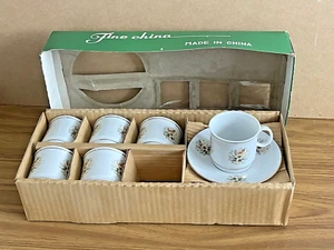 Fine China Mini Coffee Set 11 Piece Japan 24 K Gold Rim Geisha Tea Service VTG - Picture 1 of 11