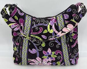 Vera Bradley Womens Multicolor Floral Cotton Quilted Shoulder Strap Hobo Handbag