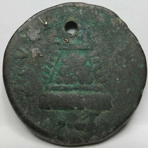 ZEUGMA Commagene Caesar ELAGABALUS AE32 Greece Turkey Bronze Temple SCARCE #D05 - Picture 1 of 2