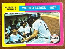 1975 O-Pee-Chee OPC Baseball - #462 1974 World Series - Los Angeles Dodgers