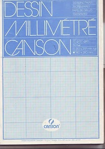 bloc papier millimetré format A4 210 x 297 mm - incomplet contient 47 feuilles - Bild 1 von 3