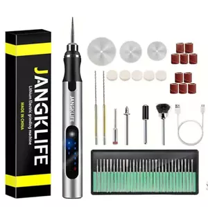 USB Cordless Rotary Tool Kit Woodworking Engraving Pen DIY For Jewelry Metal-NEW - Foto 1 di 6