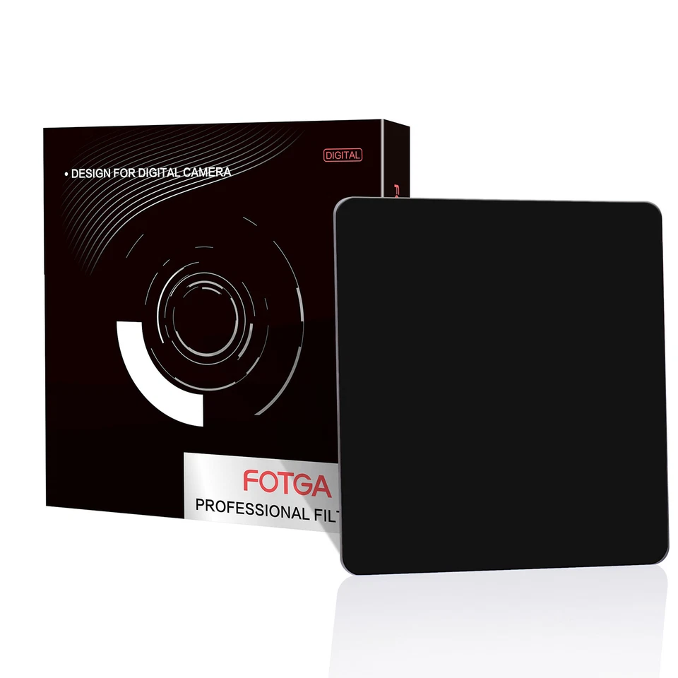 FOTGA 4X4"/100x100mm ND1000 10-Stop Square Neutral Density Filter Optical Glass - Image 1 of 4