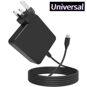 65W USB-C Type-C Lead For Lenovo/HP/Acer/Asus Adapter Chromebook Laptop Charger - Picture 1 of 7