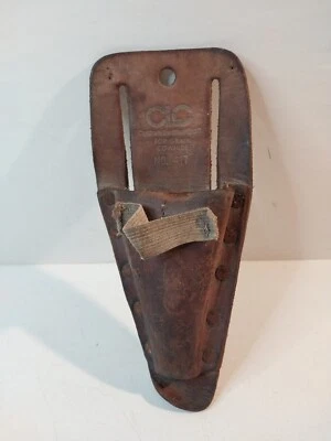 CLC Work Gear 417 Tool Pouch Tool Holster Tan Leather 1 Pocket Made in USA - Image 1 of 4