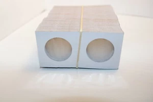 1.5 x 1.5 Quarter Cent Coin Cardboard Flips Bundle 100 Holders 25mm - Picture 1 of 7
