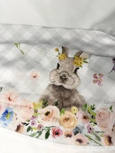 Tovaglia di Pasqua 60x60 pollici rotonda, fiore primavera grigio bufalo rotondo - Foto 1 di 4