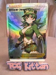*CUSTOM* Jenny & Scyther Trainer Cosplay Handmade Textured Holo Art TCGKITTEN - Picture 1 of 3