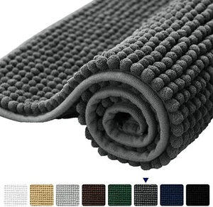 Subrtex Soft Microfiber Shaggy Non Slip Absorbent Bath Mat Bathroom Shower Rugs - Picture 1 of 89