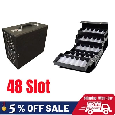 48 Slot Luxury Sunglass Storage Case Suitcase Eyeglasses Display Organizer Box - Image 1 of 4
