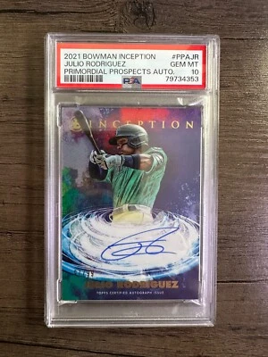2021 Bowman Inception, Primordial Prospect Auto. Julio Rodriguez #/99 - Image 1 of 2