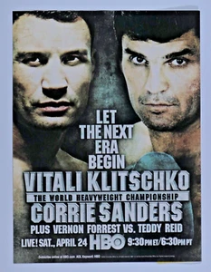 Vitali Klitschko vs Corrie Sanders 2004 HBO Boxing Original Print Ad 8.5 x 11" - Picture 1 of 4